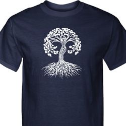 Yoga White Celtic Tree Mens Tall Shirt Yoga White Celtic Tree Mens Tall Shirt