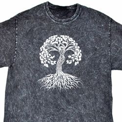 Yoga White Celtic Tree Mineral Tie Dye Shirt Yoga White Celtic Tree Mineral Tie Dye Shirt