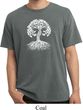 Yoga White Celtic Tree Pigment Dyed Shirt