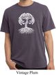 Yoga White Celtic Tree Pigment Dyed Shirt