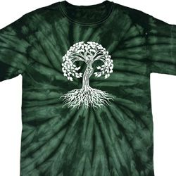 Yoga White Celtic Tree Spider Tie Dye Shirt Yoga White Celtic Tree Spider Tie Dye Shirt