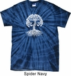 Yoga White Celtic Tree Spider Tie Dye Shirt