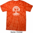 Yoga White Celtic Tree Spider Tie Dye Shirt