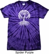 Yoga White Celtic Tree Spider Tie Dye Shirt