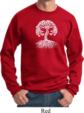 Yoga White Celtic Tree Sweatshirt