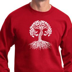 Yoga White Celtic Tree Sweatshirt Yoga White Celtic Tree Sweatshirt