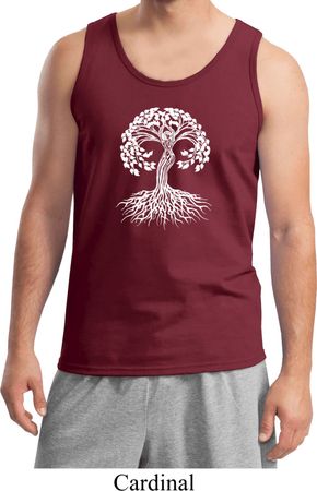 Yoga White Celtic Tree Tank Top