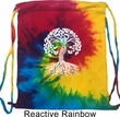 Yoga White Celtic Tree Tie Dye Bag