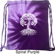 Yoga White Celtic Tree Tie Dye Bag