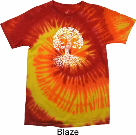 Yoga White Celtic Tree Tie Dye Shirt