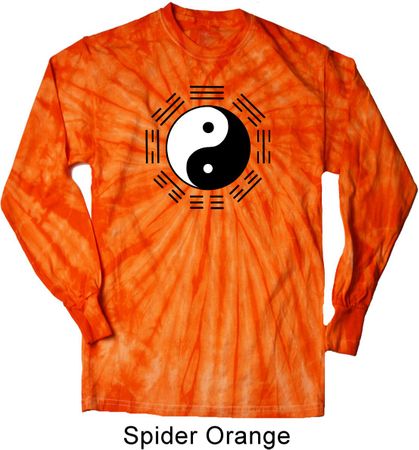 Yoga Yin Yang Trigrams Long Sleeve Tie Dye Shirt