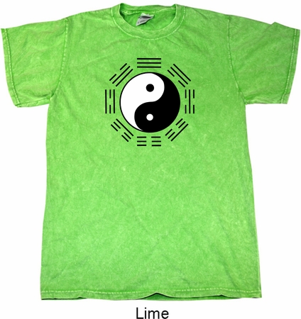 Yoga Yin Yang Trigrams Mineral Tie Dye Shirt