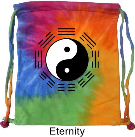 Yoga Yin Yang Trigrams Tie Dye Bag