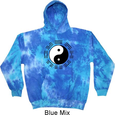Yoga Yin Yang Trigrams Tie Dye Hoodie