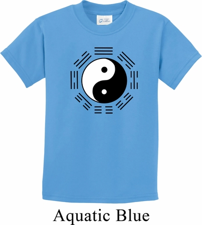 Yoga Ying Yang Trigrams Kids Shirt