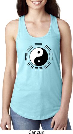 Yoga Ying Yang Trigrams Ladies Ideal Tank Top