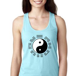 Yoga Ying Yang Trigrams Ladies Ideal Tank Top