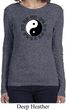 Yoga Ying Yang Trigrams Ladies Long Sleeve Shirt