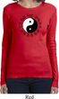 Yoga Ying Yang Trigrams Ladies Long Sleeve Shirt