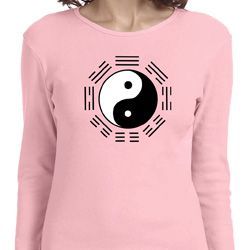 Yoga Ying Yang Trigrams Ladies Long Sleeve Shirt