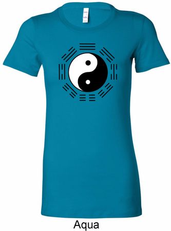 Yoga Ying Yang Trigrams Ladies Longer Length Shirt