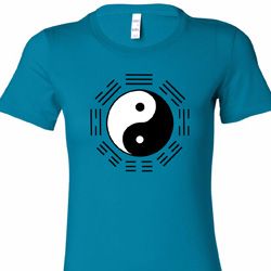 Yoga Ying Yang Trigrams Ladies Longer Length Shirt