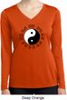 Yoga Ying Yang Trigrams Ladies Moisture Wicking Long Sleeve Shirt