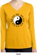 Yoga Ying Yang Trigrams Ladies Moisture Wicking Long Sleeve Shirt