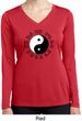 Yoga Ying Yang Trigrams Ladies Moisture Wicking Long Sleeve Shirt