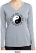 Yoga Ying Yang Trigrams Ladies Moisture Wicking Long Sleeve Shirt