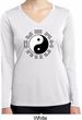 Yoga Ying Yang Trigrams Ladies Moisture Wicking Long Sleeve Shirt