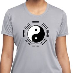 Yoga Ying Yang Trigrams Ladies Moisture Wicking Shirt