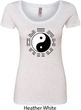 Yoga Ying Yang Trigrams Ladies Scoop Neck Shirt