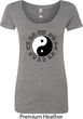 Yoga Ying Yang Trigrams Ladies Scoop Neck Shirt