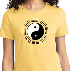 Yoga Ying Yang Trigrams Ladies Shirt