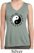 Yoga Ying Yang Trigrams Ladies Sleeveless Moisture Wicking Shirt