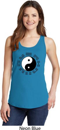 Yoga Ying Yang Trigrams Ladies Tank Top