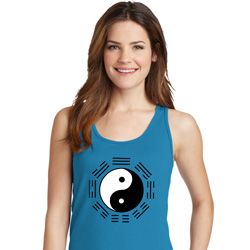 Yoga Ying Yang Trigrams Ladies Tank Top