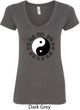 Yoga Ying Yang Trigrams Ladies V-Neck Shirt