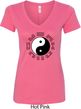 Yoga Ying Yang Trigrams Ladies V-Neck Shirt