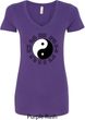 Yoga Ying Yang Trigrams Ladies V-Neck Shirt
