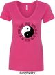 Yoga Ying Yang Trigrams Ladies V-Neck Shirt