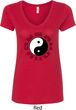 Yoga Ying Yang Trigrams Ladies V-Neck Shirt