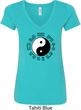 Yoga Ying Yang Trigrams Ladies V-Neck Shirt