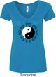 Yoga Ying Yang Trigrams Ladies V-Neck Shirt