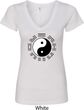 Yoga Ying Yang Trigrams Ladies V-Neck Shirt