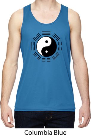 Yoga Ying Yang Trigrams Mens Moisture Wicking Tanktop