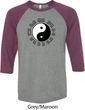 Yoga Ying Yang Trigrams Mens Raglan Shirt