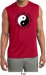 Yoga Ying Yang Trigrams Mens Sleeveless Moisture Wicking Shirt