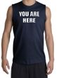 YOU ARE HERE Funny Novelty Adult Muscle Shirt Shooter - Navy